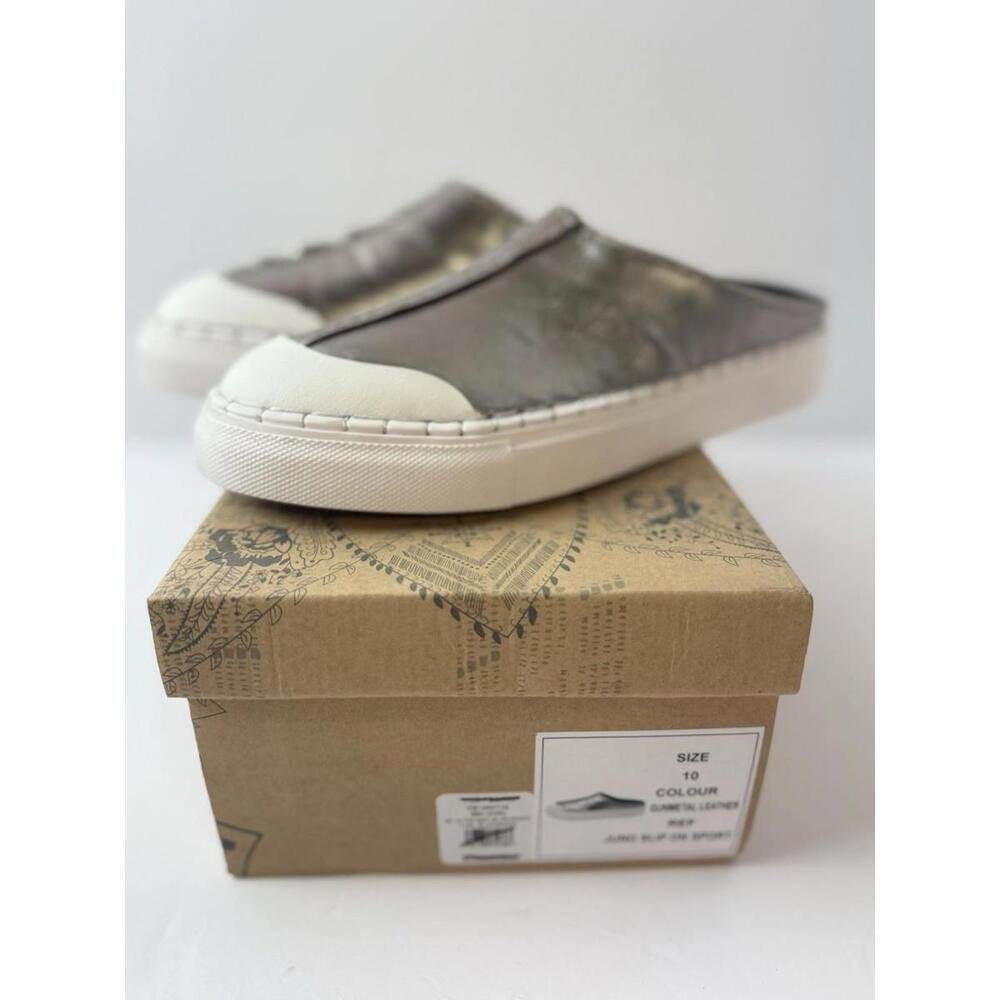 Free People Mules Juno Slip On Sport Cafe Leather Size 10 New In Box‎